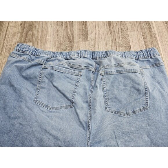 Torrid Jeans Womens 5R Light Blue Denim Jogger Elastic Waist Drawstring Plus - Picture 3 of 12